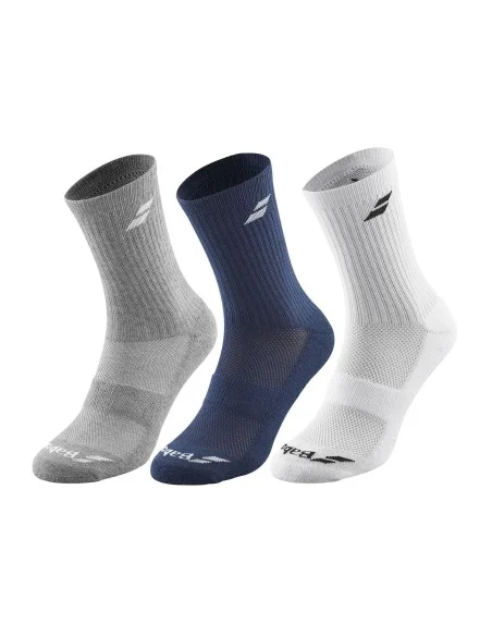 calcetines-babolat-pack-3-pares-multicolor-junior