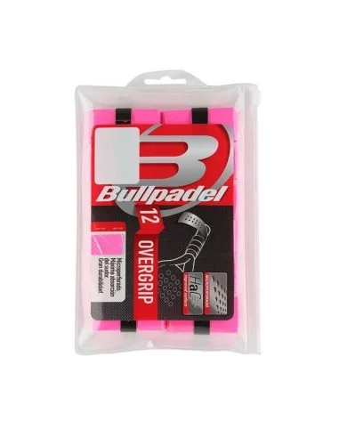 overgrip-bullpadel-pack-12-unds-bg-1601-rosa-fluor-bullpadel