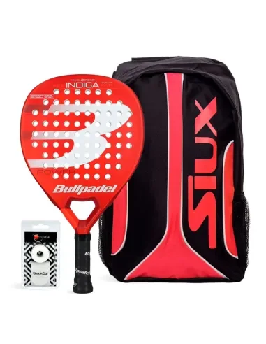 pack-bullpadel-indiga-power-24-y-mochila-siux-fusion-rojo-bullpadel