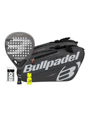 pack-bullpdel-game-pwr-gris-paletero-gris-naranja-dry-grip-bullpadel